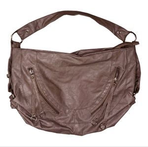 Cute unbranded dark beige shoulder bag!